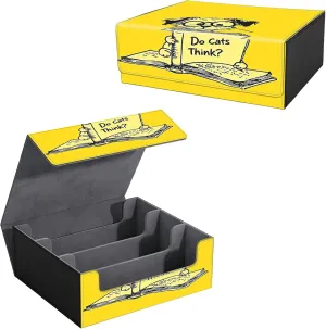 Trading Card Deck Box 1800  Sleeved, Leather Magnetic Closure Commander Holds Magnetic Big Deck Storage Case Fits for MTG CCG LCG TCG Collectible Game Baseball Sport Cards, Yellow Puppy