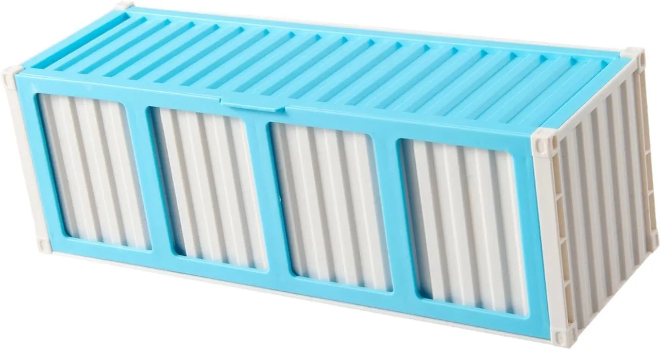 Trading Card Storage Box Collectible Card Bin Large Capacity with Display Window Organizer for Children's Day Gift Office, Blue