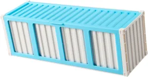 Trading Card Storage Box Collectible Card Bin Large Capacity with Display Window Organizer for Children's Day Gift Office, Blue