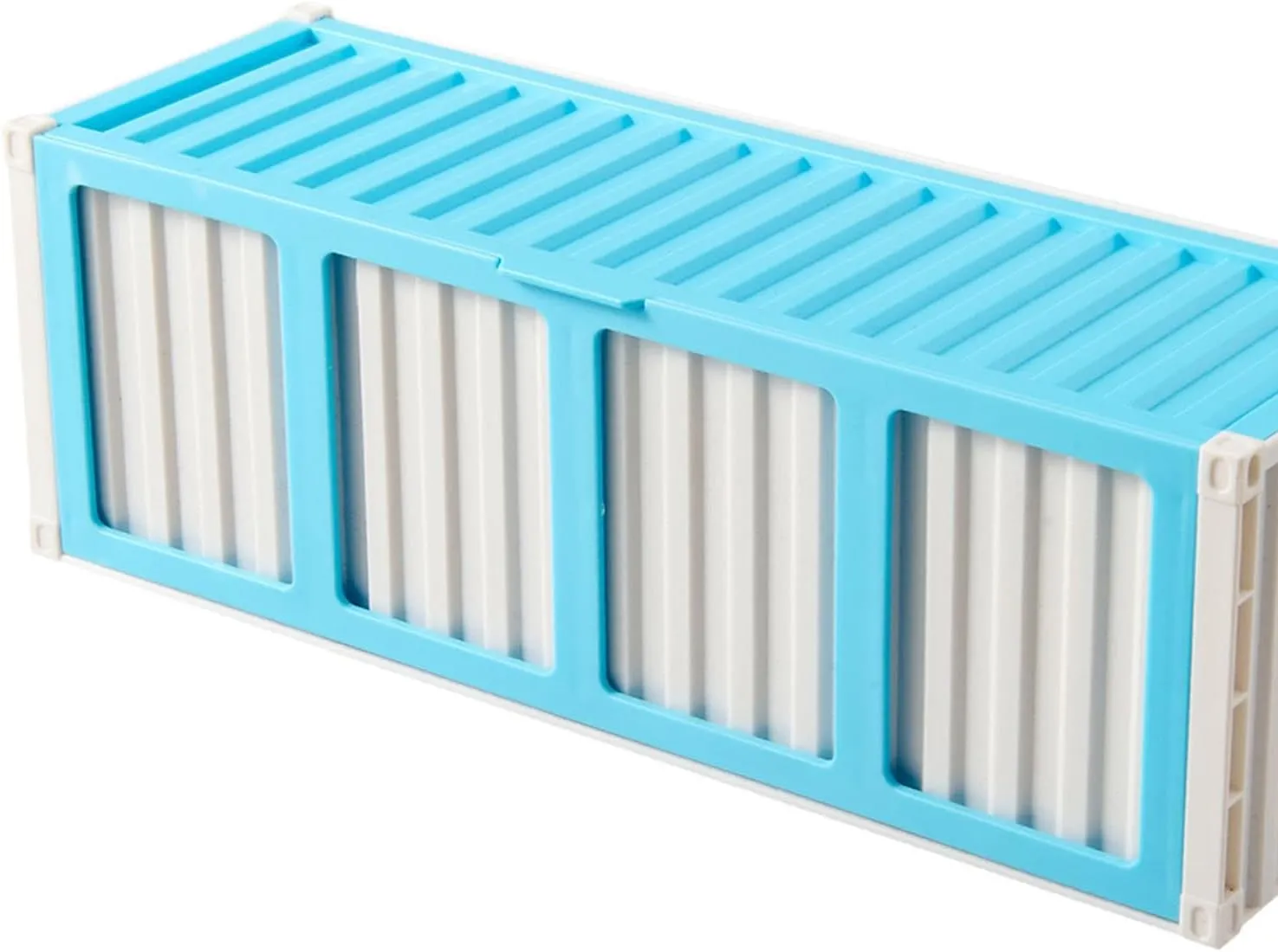 Trading Card Storage Box Collectible Card Bin with 4 Display Window Organizer for Home, Blue