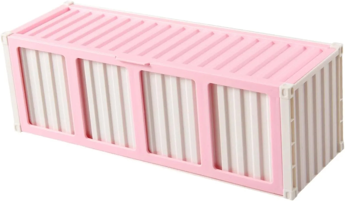 Trading Card Storage Box with Display Window Multifunctional Collectible Card Bin Organizer for Desktop Office Childrens Day, Pink