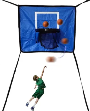 Trampoline Basketball Hoop with 4 Ropes, 25.6x21.7 Reusable Trampoline Toys, Easy to Assemble Accessories #