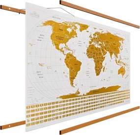 Travelization 24" Magnetic Poster Hanger Frame   24x17 Scratch Off World Map Original Set