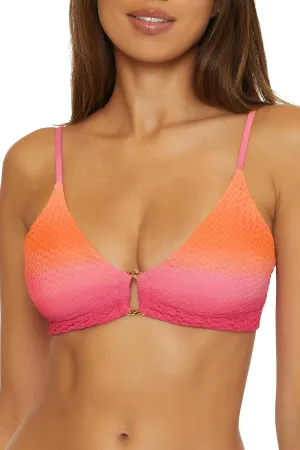Trina Turk Women's Standard Sun Opal Ring Bikini Top, Adjustable, Tie Back, Swimwear Separates