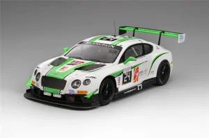 TrueScale Miniatures for Bentley Continental GT3 NO.24 BLANCPAIN GT Series Endurance Cup 24 Hours of SPA 2016 Team Parker Racing 1/18 ABS Truck Pre-Built Model