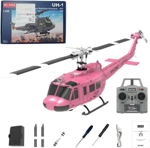 UH 1 Huey RC Helicopter Model, C032 1/48 Scale 2.4G 6CH Flybarless RC Helicopter Model