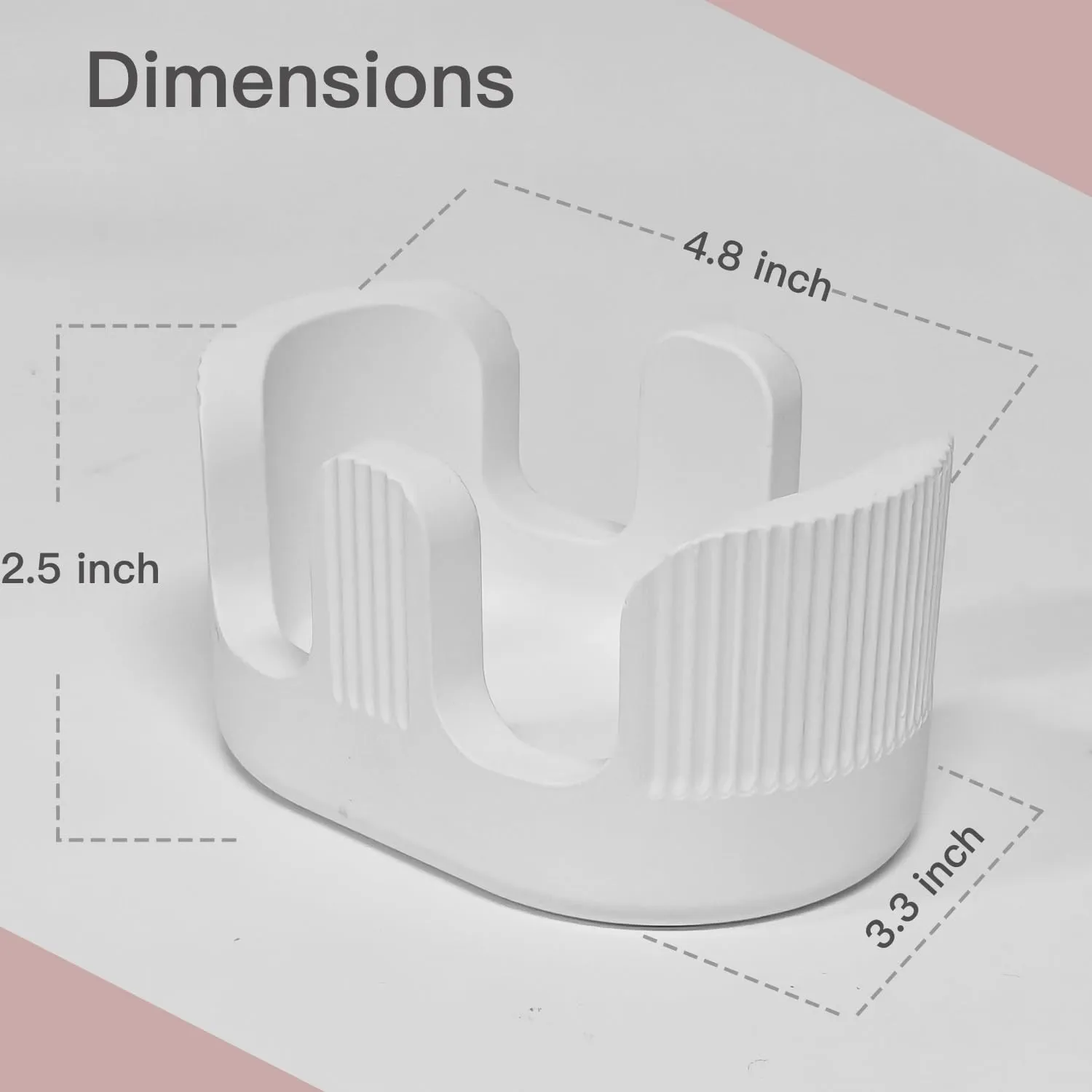 Ultra Absorbent Stone Sponge Holder for Kitchen Sink, 2 Slot Diatomite Dish Brush Sponge Holder, Diatomite Stone Sink Tray, Rustproof Sinks Caddy for Countertop, Double, White