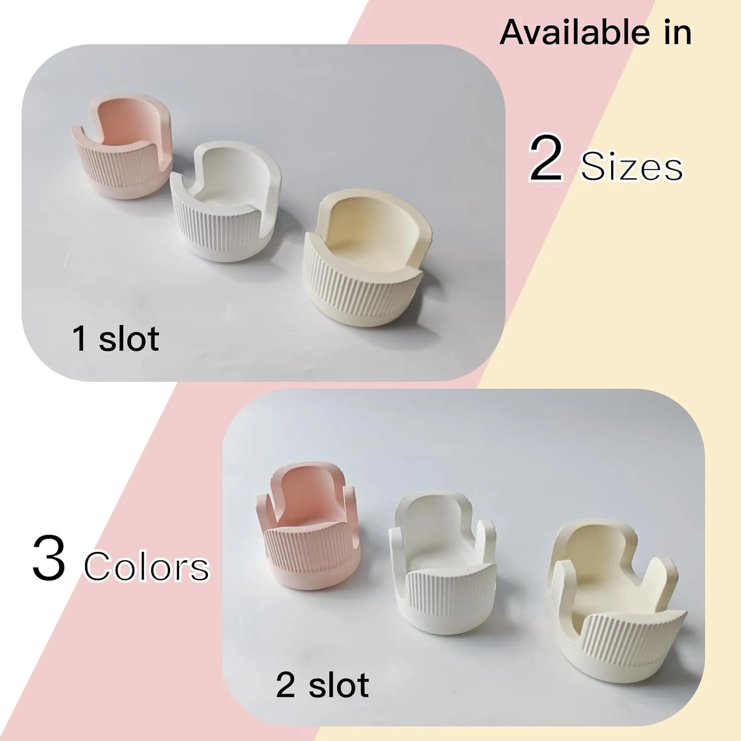 Ultra Absorbent Stone Sponge Holder for Kitchen Sink, 2 Slot Diatomite Dish Brush Sponge Holder, Diatomite Stone Sink Tray, Rustproof Sinks Caddy for Countertop, Double, White