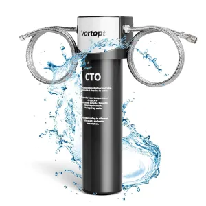 Under Sink Water Filter System ，NSF/ANSI 42 Certified Water Purifier, 28000 Galloons Large Flow Flux, Reduces PFAS, PFOA/PFOS, Chlorine, Bad Odors, Direct Connect to Kitchen Faucet, Q5-C2
