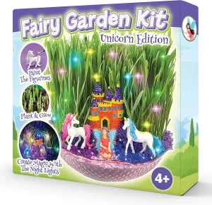 Unicorn Fairy Garden Kit | Light Up Terrarium Kit | STEM Toys | Arts and Crafts for Girls Age 4-12 | Science Presents