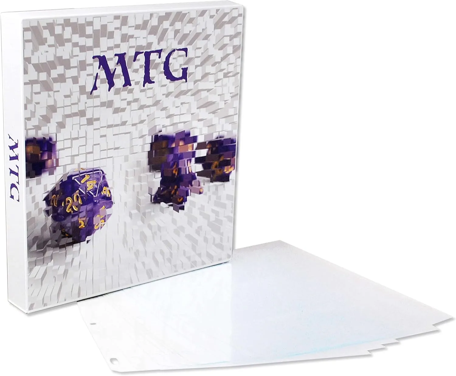 UniKeep Card Storage Case for Magic The Gathering Game with 20 Playing Card Pages - Holds up to 360 MTG Cards (Dice)