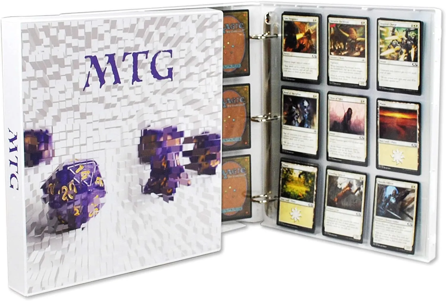 UniKeep Card Storage Case for Magic The Gathering Game with 20 Playing Card Pages - Holds up to 360 MTG Cards (Dice)