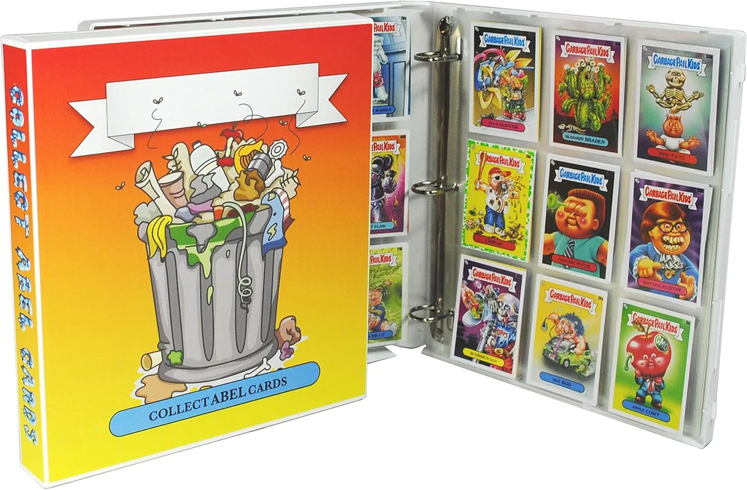 UniKeep Garbage Pail Kids GPK Themed Collectible Card Storage Binder - Complete With 20 Card Pages (Garbage)