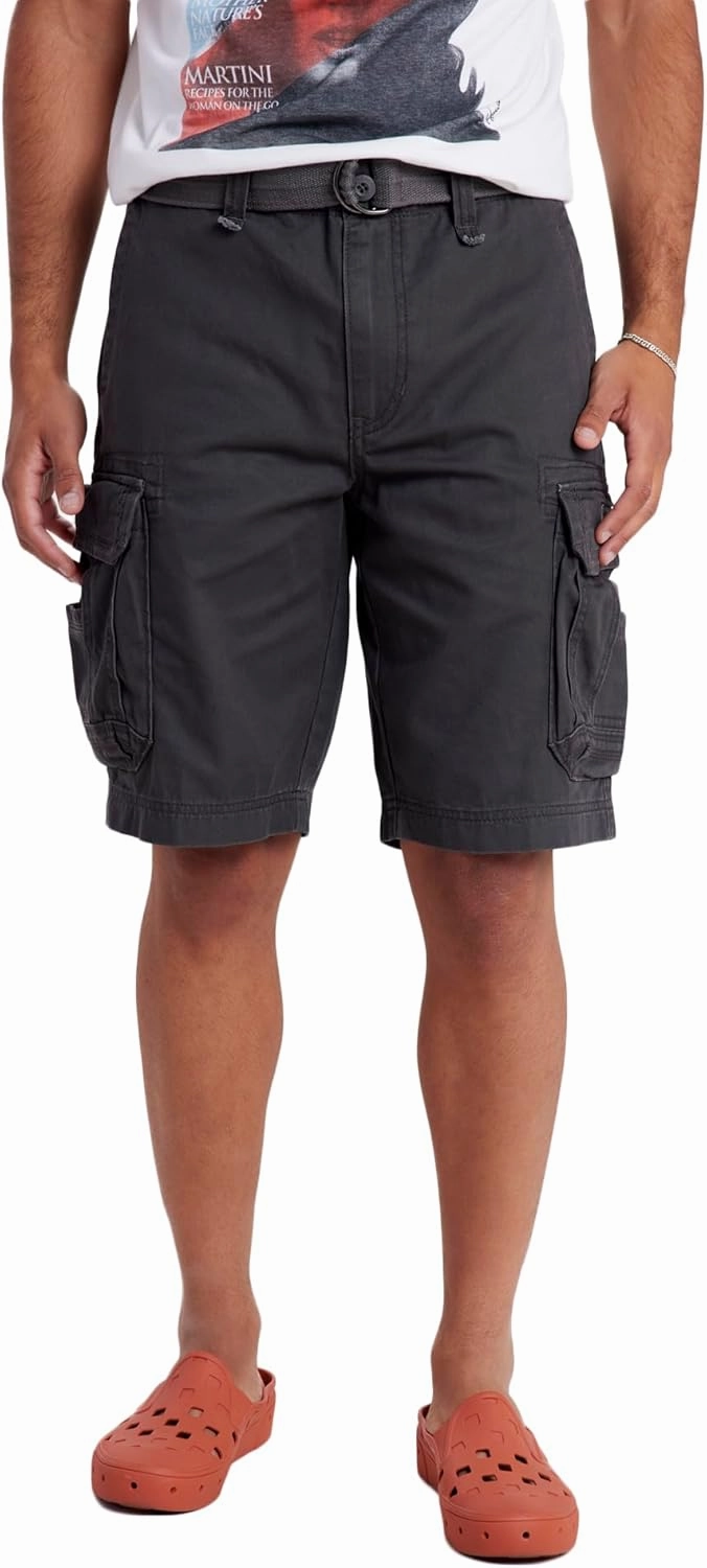 UNIONBAY Men's Survivor Belted Cargo Short-Reg and Big & Tall Sizes