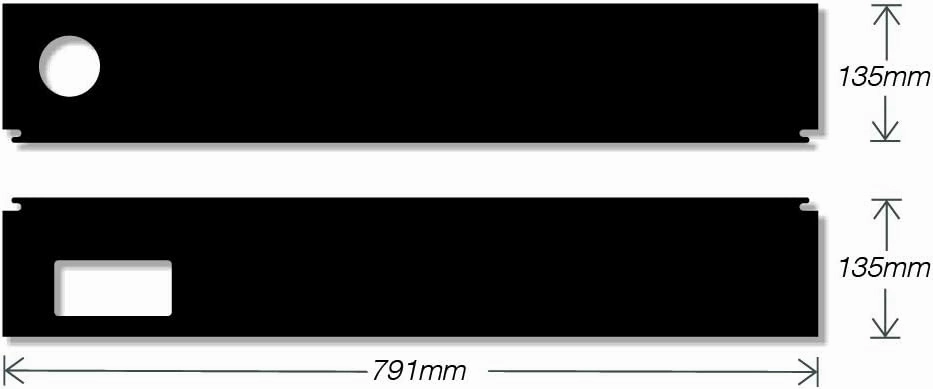 Universal/Juwel Compatible Replacement Flap Set with Skimmer/Feeder Holes, Rio 125, Black