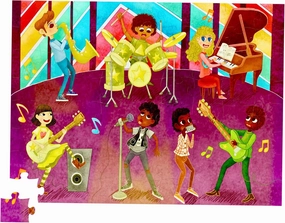 Upbounders® 72 Piece Kids Puzzle | Musical Crossroads Jigsaw Puzzle for Kids Ages 5-9 | Music Themed Multicultural Puzzle with Diverse Characters (FSC-Certified)