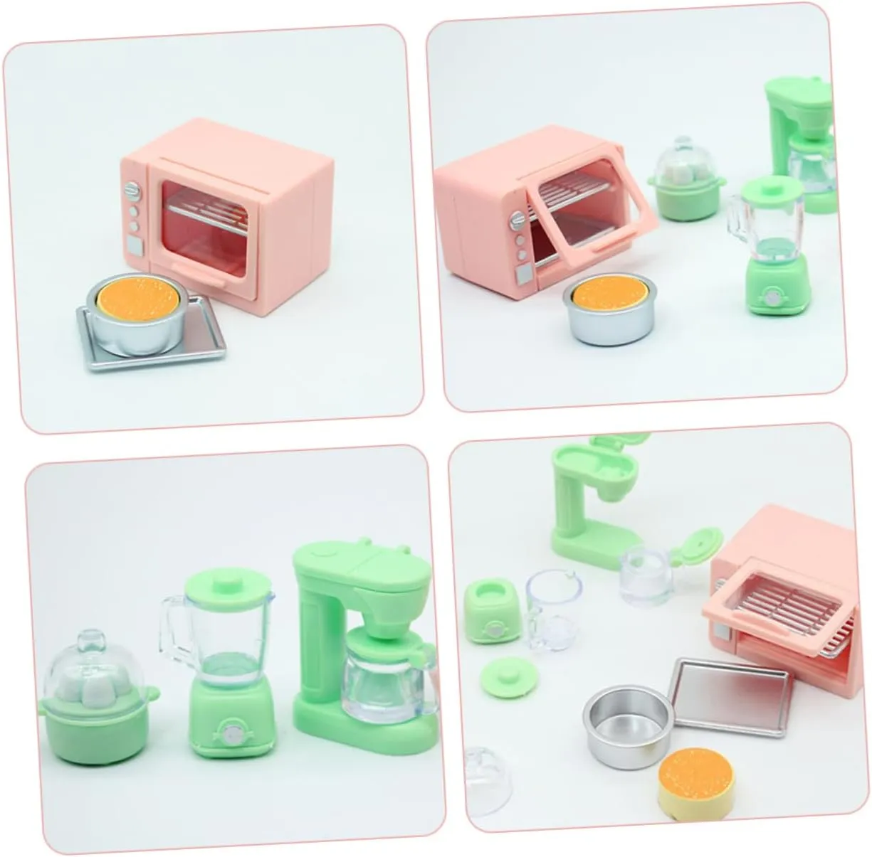 UPKOCH 3sets Miniature Kitchen Accessories Doll House Appliances Oven Machine Juicer Cooker for Realistic Play and Decoration Mini House Scenes