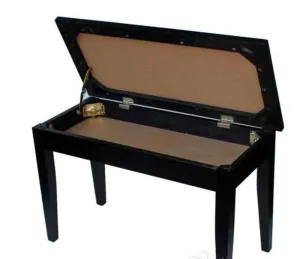Upright Piano Bench Polished Ebony