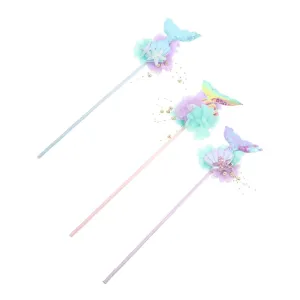 VALICLUD 3pcs Mermaid Fairy Wands Sequin Fish Decorations for Boy Girl Birthday Parties and Festivals Enchanting Party Favors for Girls for Celebrations