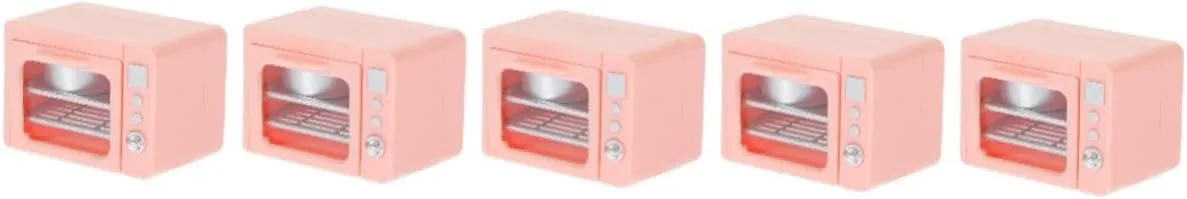 VANZACK 3pcs Oven Prop for Dollhouse Kitchen Compact Material Dollhouse Oven Model Detail Miniature Kitchen Appliance Present for Playtime Decor