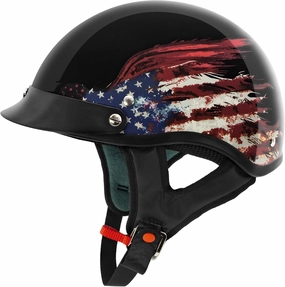 VCAN Cruiser Solid Half Face Motorcycle Helmet