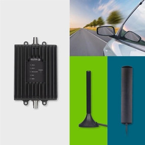 Velocity | Vehicle Cell Phone Signal Booster | All Cars | 5G/4G LTE | | 50dB Gain| Magnetic Mount Omni Antenna | Boosts AT&T, Verizon, T-Mobile, and More| FCC Approved (BT459624-M)