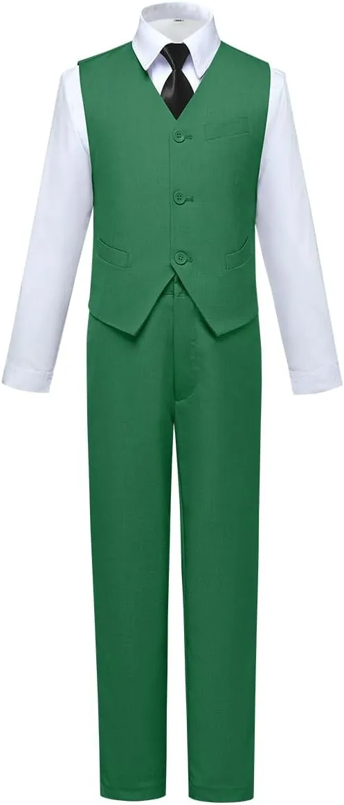 Visaccy Boys Suits Slim Fit Dress Clothes Ring Bearer Outfit
