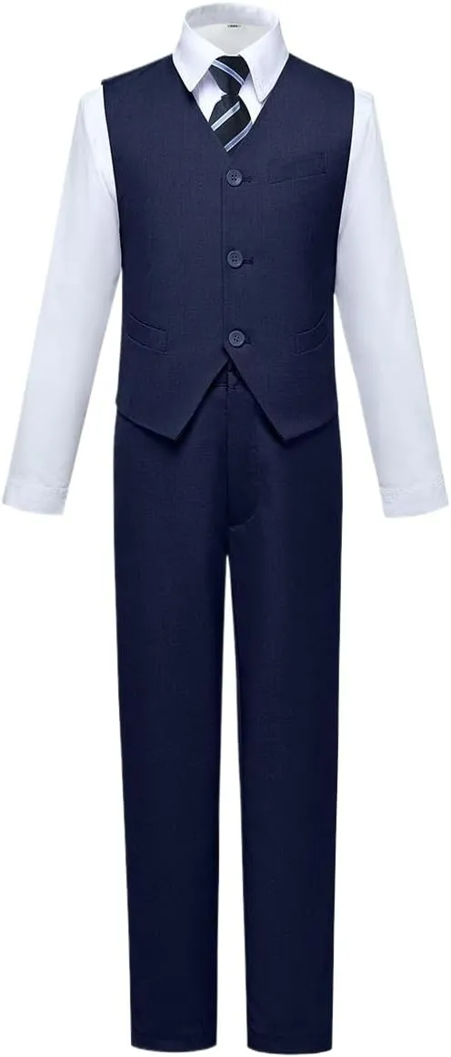 Visaccy Boys Suits Slim Fit Dress Clothes Ring Bearer Outfit