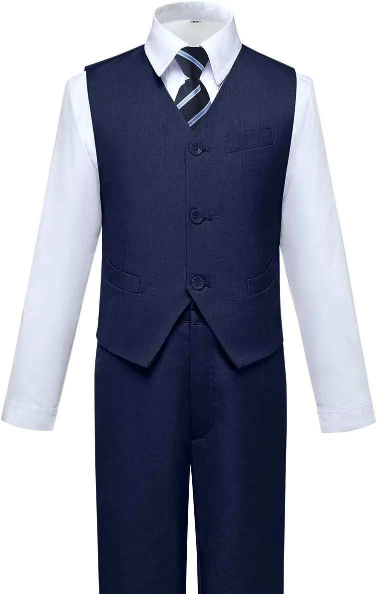 Visaccy Boys Suits Slim Fit Dress Clothes Ring Bearer Outfit