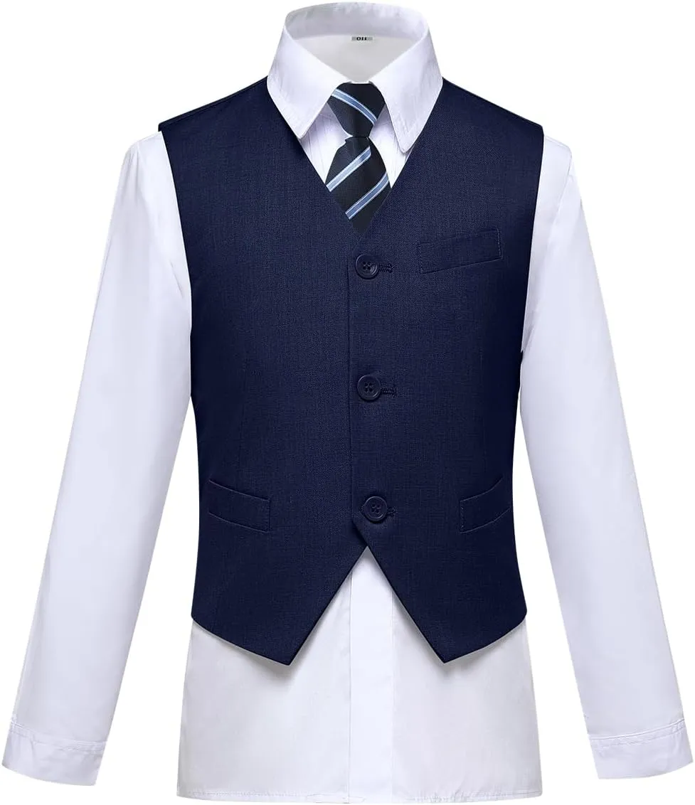 Visaccy Boys Suits Slim Fit Dress Clothes Ring Bearer Outfit