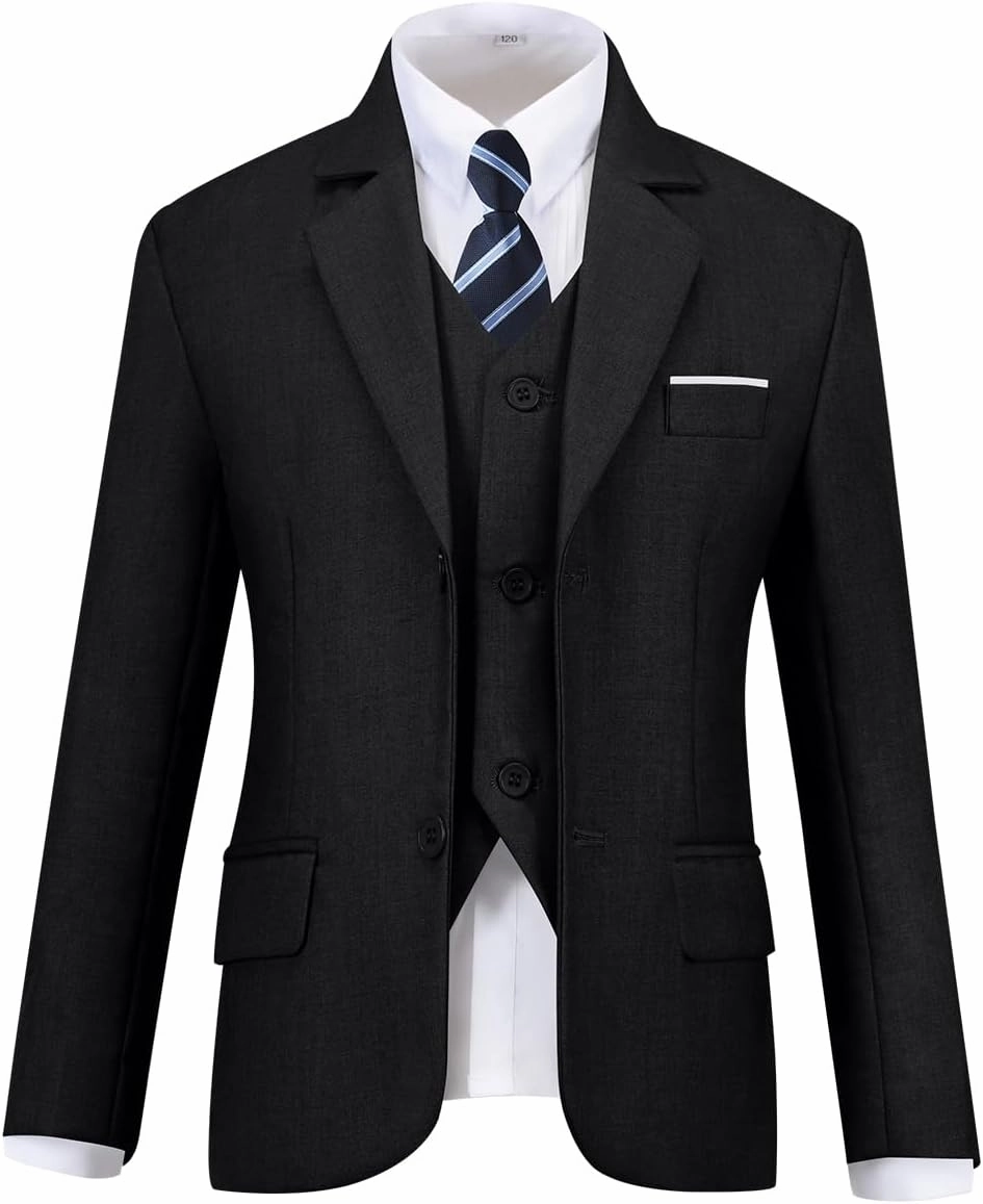 Visaccy Boys Suits Slim Fit Dress Clothes Ring Bearer Outfit