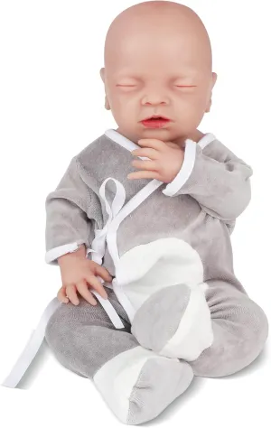 Vollence 16 inch Lifelike Silicone Baby Doll Boy Soft Newborn Babies Stress Relief Anti-Stress Toys for Kids & Toddlers Child Birthday Gifts