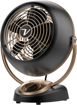 Vornado VFAN™ Petite Alchemy Vintage Fan Small Retro Air Circulator for Cooling & Decor 3 Speeds, Adjustable Tilt Gunmetal