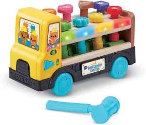 VTech - Lumi Tap Tap Truck, Partly Wooden Talking and Musical Truck, Learning Toy and Motor Skills Interactive and Lighting, Baby Gift from 18 Months