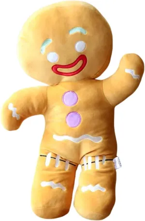 Walbest Cute Gingerbread Man Plush Toys, Stuffed Animals, Soft Throw Pillows for Christmas Party Decor