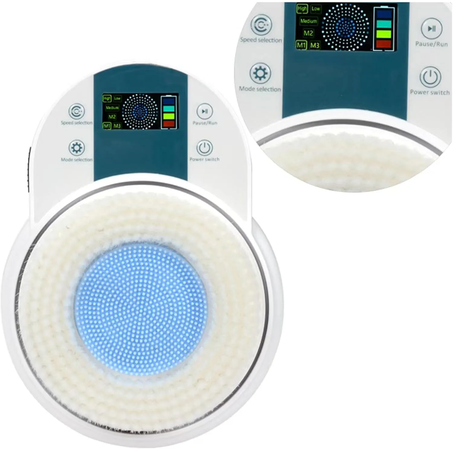 Wall Mounted Shower Back Scrubber, Electric Dry Brushing Body Bush with 3 Speed Adjustment and 3 Adjustable Levels, IPX7 Waterproof Shower Brush for Body with Intelligent Display Screen
