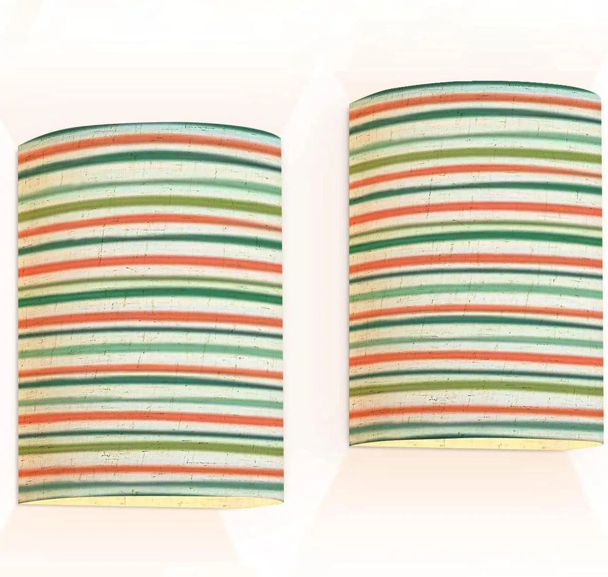 Wall Sconces Set of Two Battery Operated Christmas stripe pattern background border Festive seamless repeat Wireless Plug in Wall Lights Fixtures Remote Dimmable for Bedroom Living Room Hallway