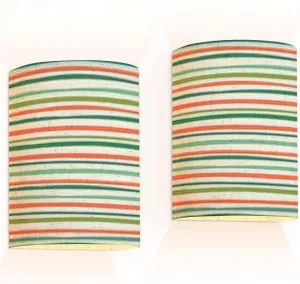 Wall Sconces Set of Two Battery Operated Christmas stripe pattern background border Festive seamless repeat Wireless Plug in Wall Lights Fixtures Remote Dimmable for Bedroom Living Room Hallway