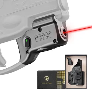 WARRIORLAND Trigger Green Laser and Custom Holster Combo, Fits Taurus G2C / G3C / PT111 Millennium G2 / PT140, IWB Concealed Carry Right-Hand Holster & Laser Light with Power Indicator