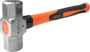 WEDO Sledge Hammer,2lb Stainless Steel Crack Hammer With Fiberglass Handle,Length 400mm,Shock-resistant,Corrosion Resistant Drilling Hammer