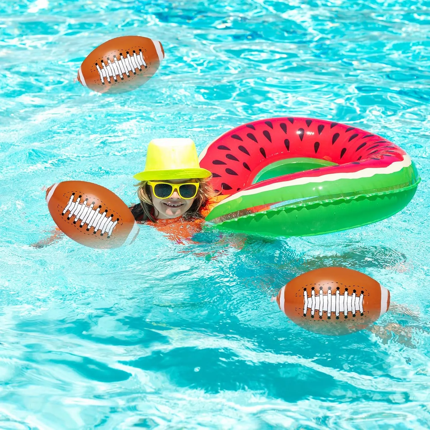 Whaline 25Pcs 16'' Inflatable Beach Balls Pool PVC Balls for Summer Beach Party Decorations Water Sand Game Toy Accessories