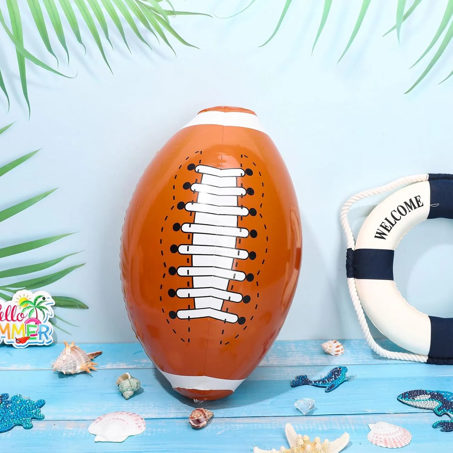 Whaline 25Pcs 16'' Inflatable Beach Balls Pool PVC Balls for Summer Beach Party Decorations Water Sand Game Toy Accessories