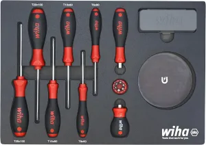 Wiha 91851 45 Piece Knife Maintenance Magnetic Workstation Tray Set