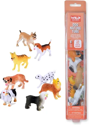 Wild Republic Dog Nature Tube, Dog Figures, Pet Dog Toy, Kids Gifts, Dog Themed Party Supplies, 8-Piece