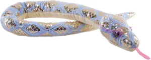 Wild Republic Foilkins Snakes, Diamond Blue, Stuffed Animal, 54 inches, Gift for Kids, Plush Toy, Fill is Spun Recycled Water Bottles