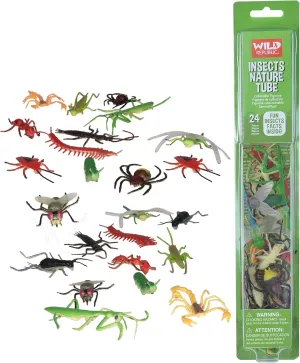Wild Republic Insect Nature Tube, Kids Gifts, Educational Toys for Kids, Crawler, Insect Toy 24-Piece