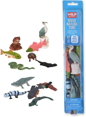 Wild Republic Nature Tube River, Animal Species Found in American Rivers, Gift for Kids, Great for Interactive Play