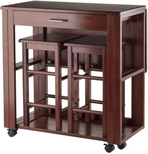 Winsome Wood Fremont Space Saver Set Walnut/3 Piece