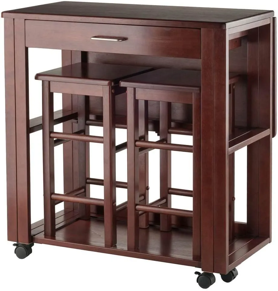 Winsome Wood Fremont Space Saver Set Walnut/3 Piece
