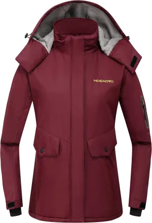 Women's Mountain Ski Jacket Waterproof Fleece Snowboard Winter Rain Coat